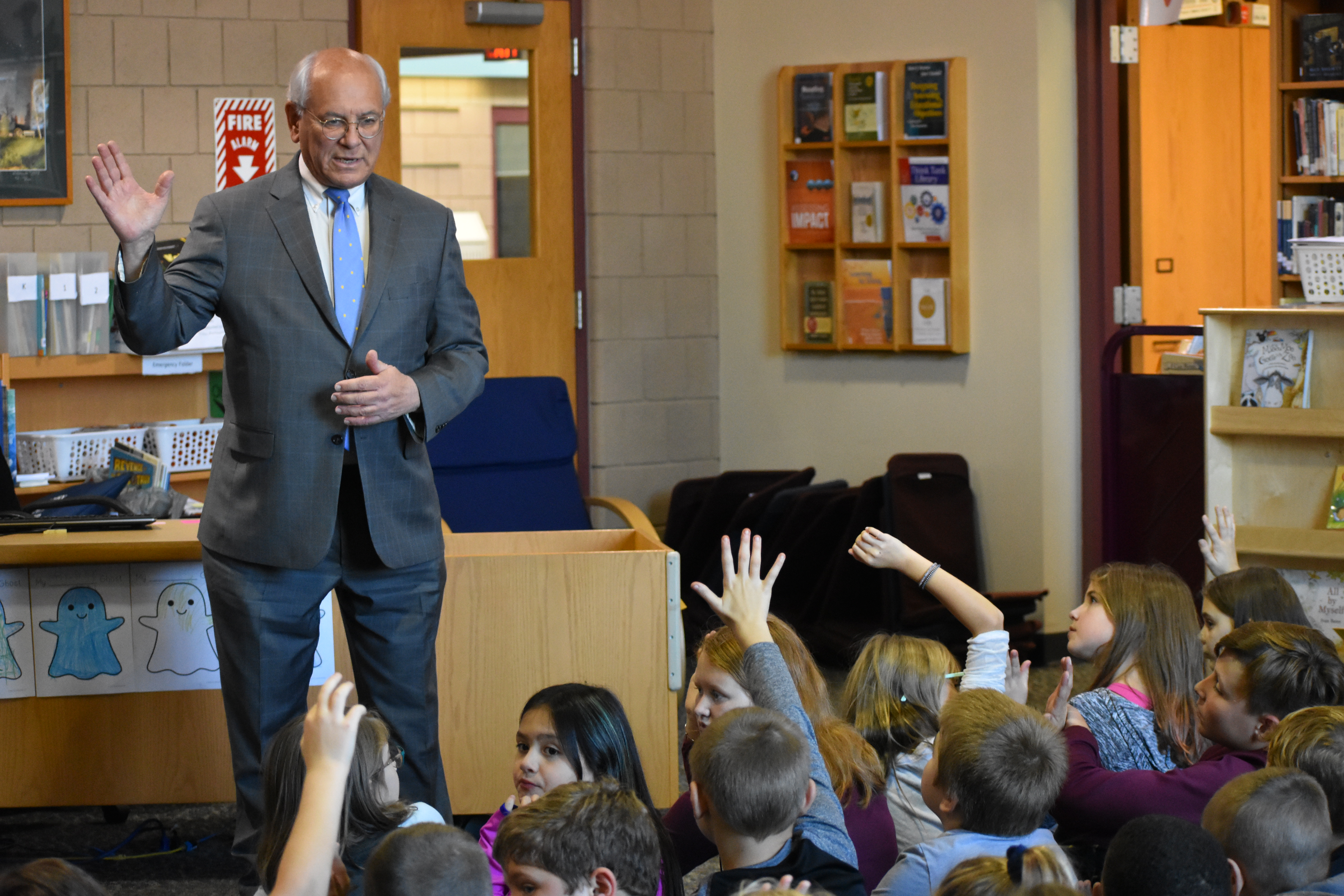 Congressman Tonko speaks with fourth grade students on Tuesday, Oct. 23.