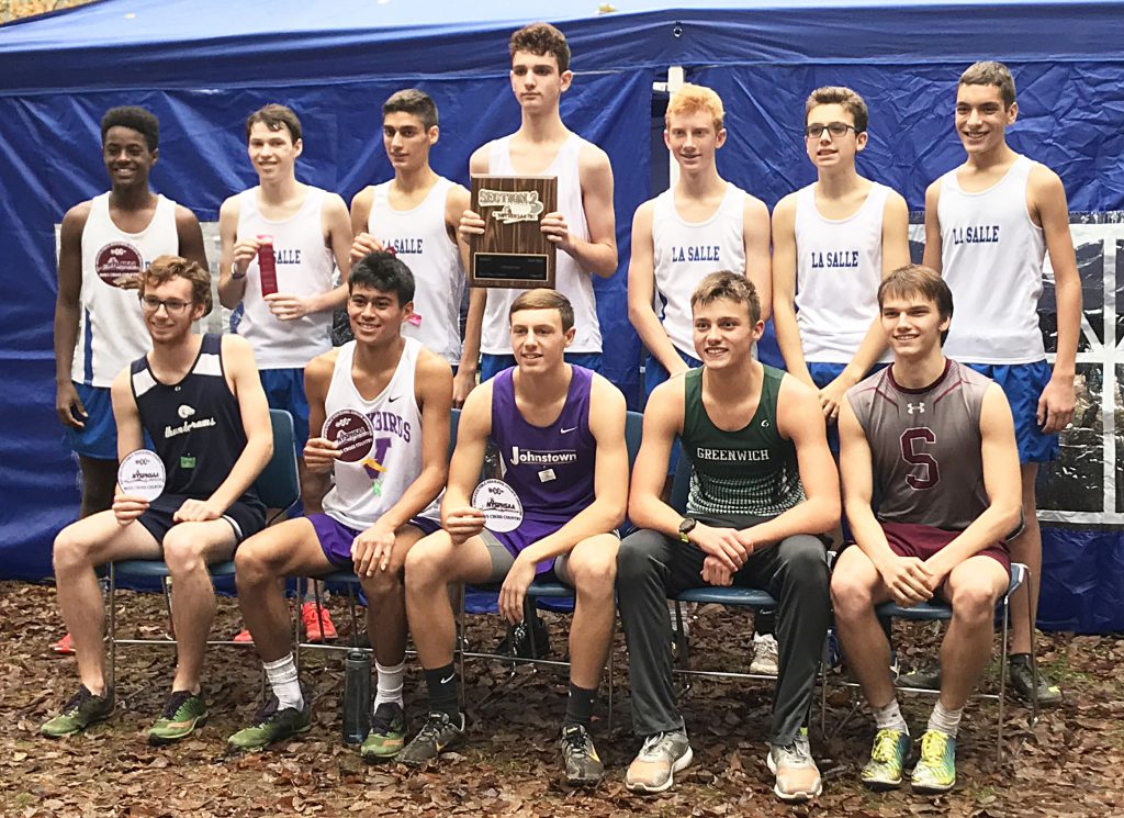 Joe Yusaitis poses with other top runners 