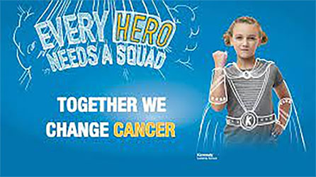 every hero needs a squad, together we change cancer graphic