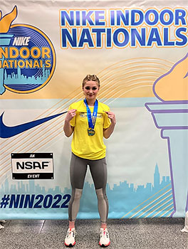 Gianna Locci with medal at Nike competition