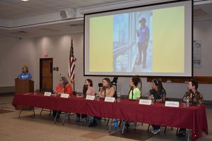 Superintendent Morris, Assemblywoman Woerner and the panel