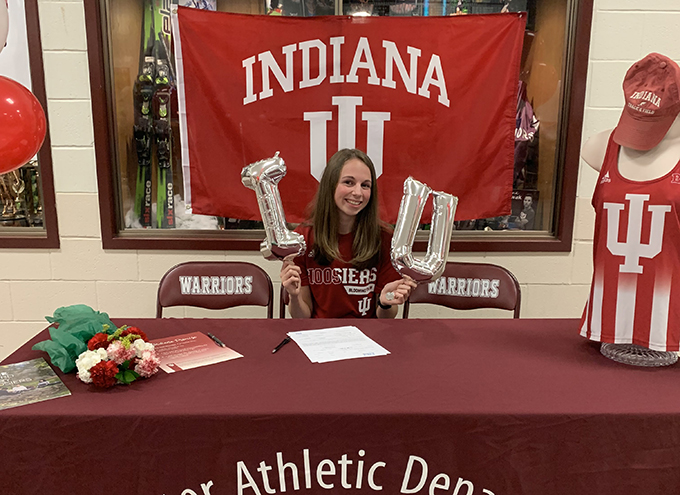 Kelly Moran at her signing ceremony
