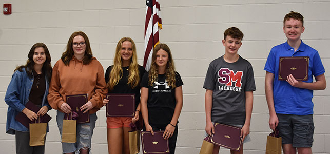 8th grade top six students