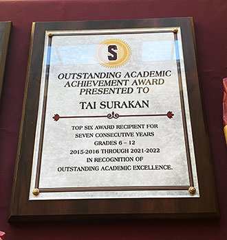 Tai's plaque