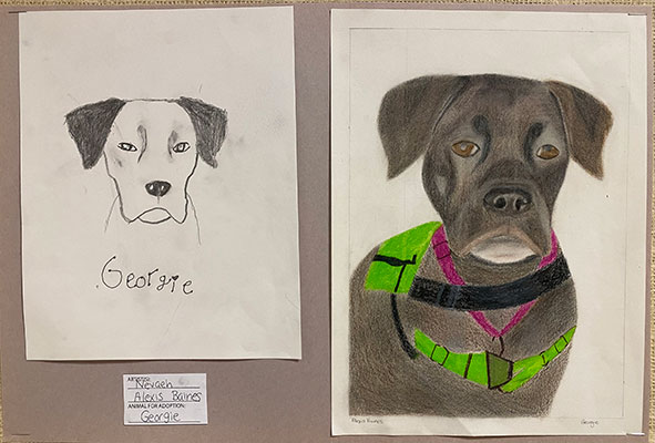 artwork of a dog named Georgie