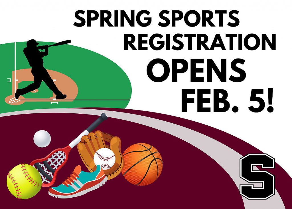 Spring sports registration opens Feb. 5.