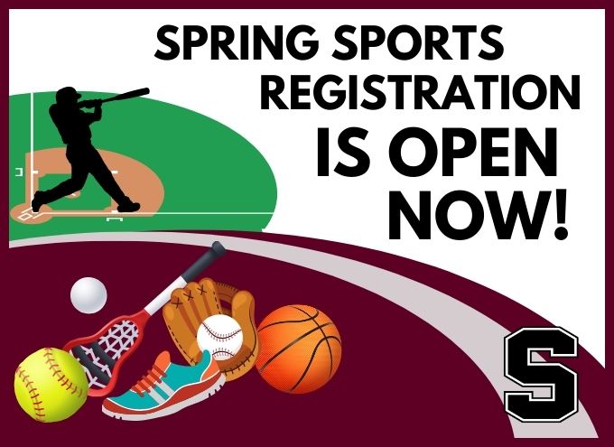 Spring sports registration is open now!