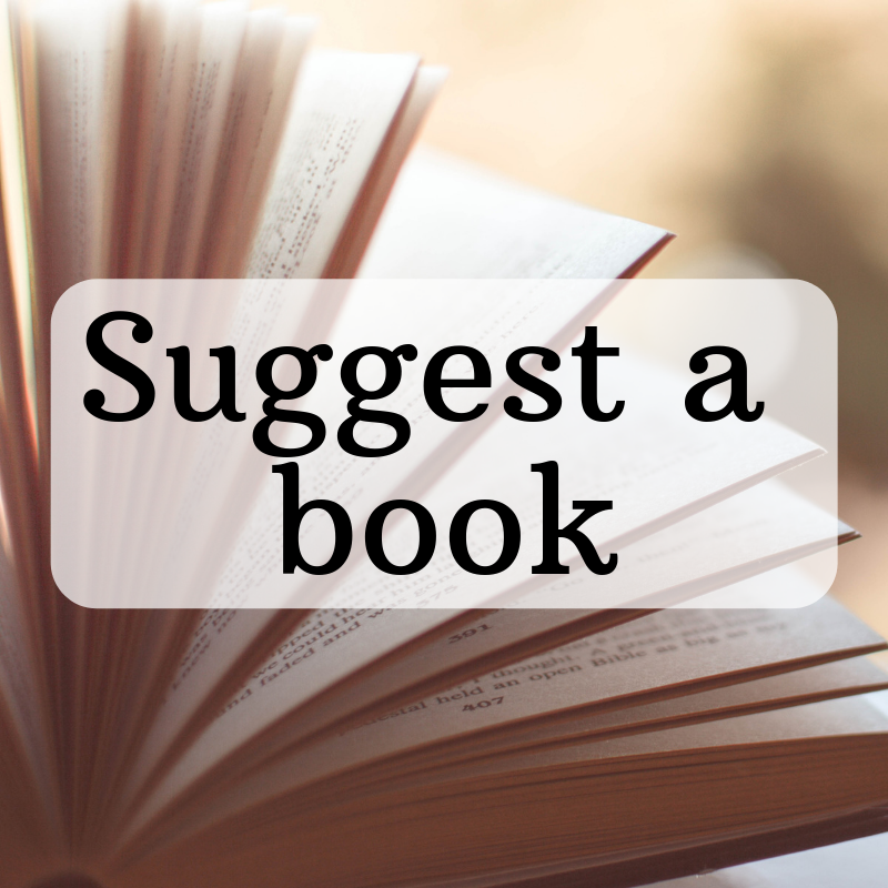 An open book with pages flying open with the title "Suggest a book"
