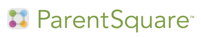 ParentSquare Logo with 4 circles on the right of the Logo